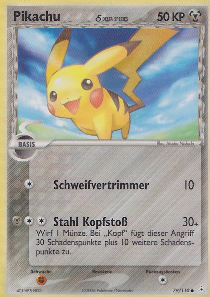 Pikachu 79 — EX Holon Phantoms (German Pokémon TCG card)
