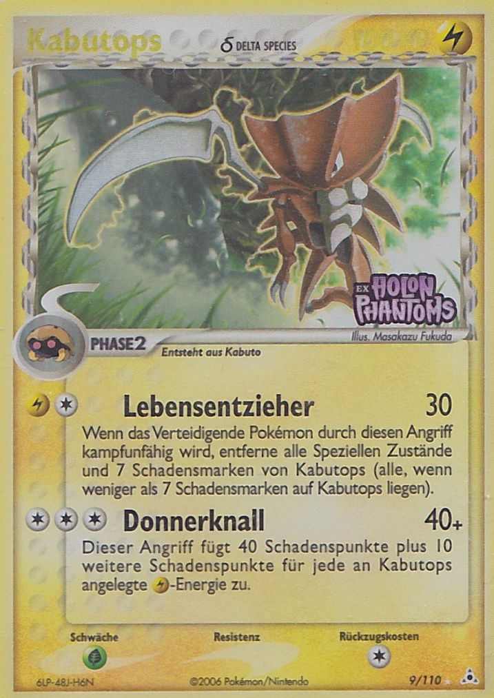 Kabutops 9 — EX Holon Phantoms (German Pokémon TCG card)
