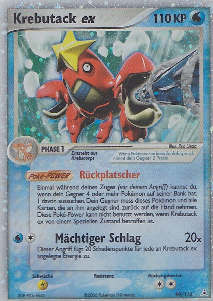 Krebutack ex 99 — EX Holon Phantoms (German Pokémon TCG card)