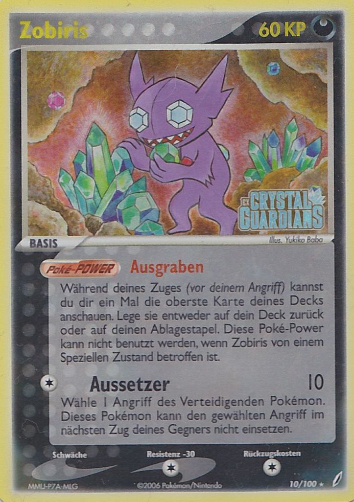 Zobiris 10 — EX Crystal Guardians (German Pokémon TCG card)