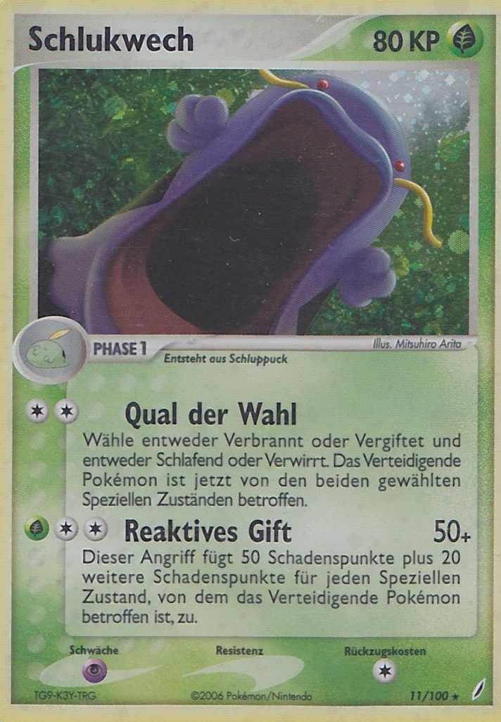 Schlukwech 11 — EX Crystal Guardians (German Pokémon TCG card)