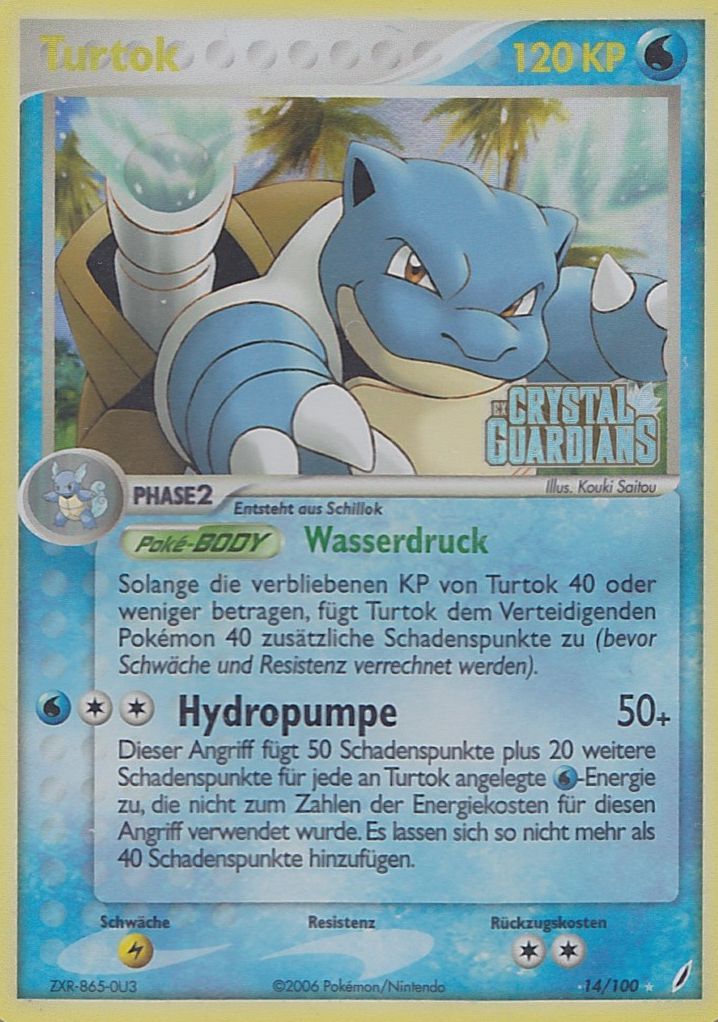 Turtok 14 — EX Crystal Guardians (German Pokémon TCG card)