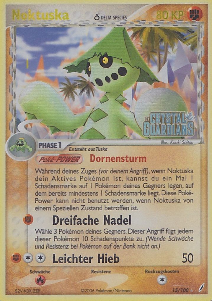Noktuska 15 — EX Crystal Guardians (German Pokémon TCG card)