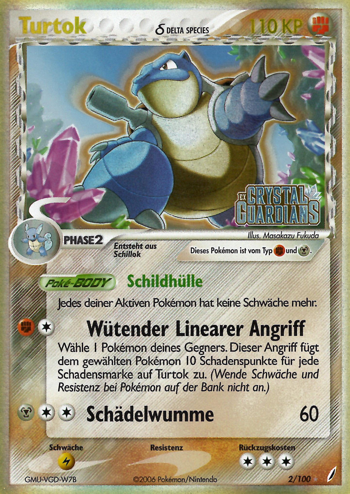 Turtok 2 — EX Crystal Guardians (German Pokémon TCG card)
