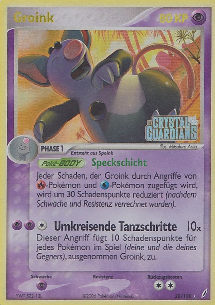 Groink 20 — EX Crystal Guardians (German Pokémon TCG card)