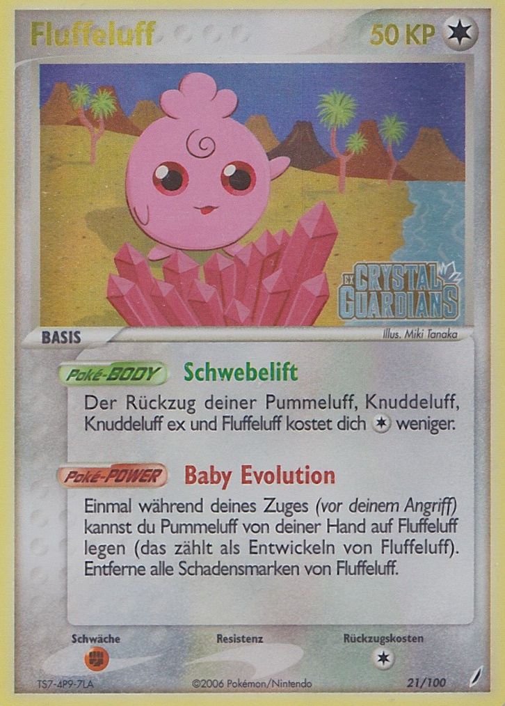 Fluffeluff 21 — EX Crystal Guardians (German Pokémon TCG card)