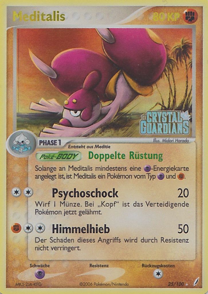 Meditalis 25 — EX Crystal Guardians (German Pokémon TCG card)