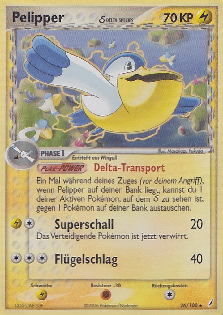 Pelipper 26 — EX Crystal Guardians (German Pokémon TCG card)