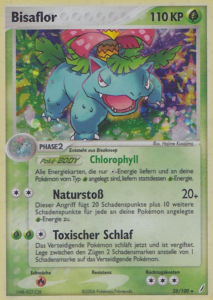 Bisaflor 28 — EX Crystal Guardians (German Pokémon TCG card)