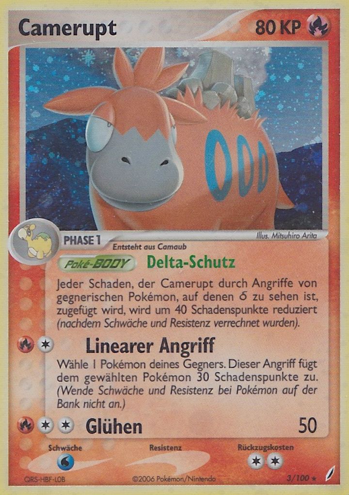 Camerupt 3 — EX Crystal Guardians (German Pokémon TCG card)