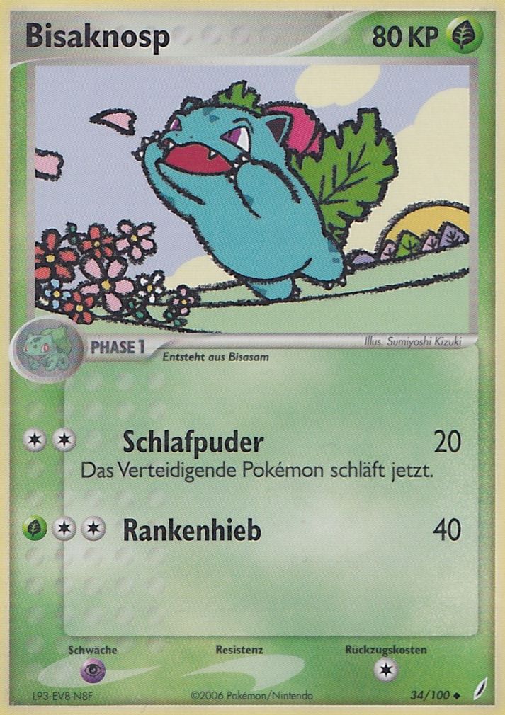 Bisaknosp 34 — EX Crystal Guardians (German Pokémon TCG card)
