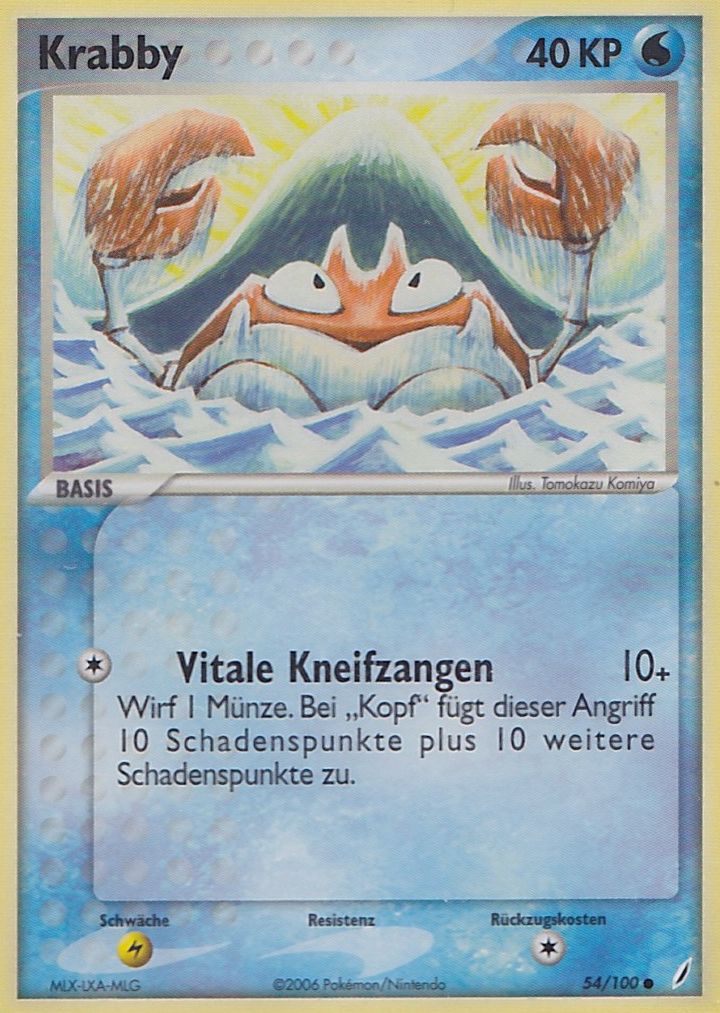 Krabby 54 — EX Crystal Guardians (German Pokémon TCG card)