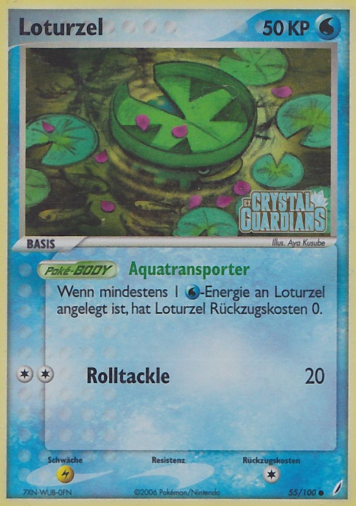 Loturzel 55 — EX Crystal Guardians (German Pokémon TCG card)
