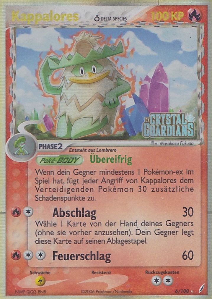 Kappalores 6 — EX Crystal Guardians (German Pokémon TCG card)