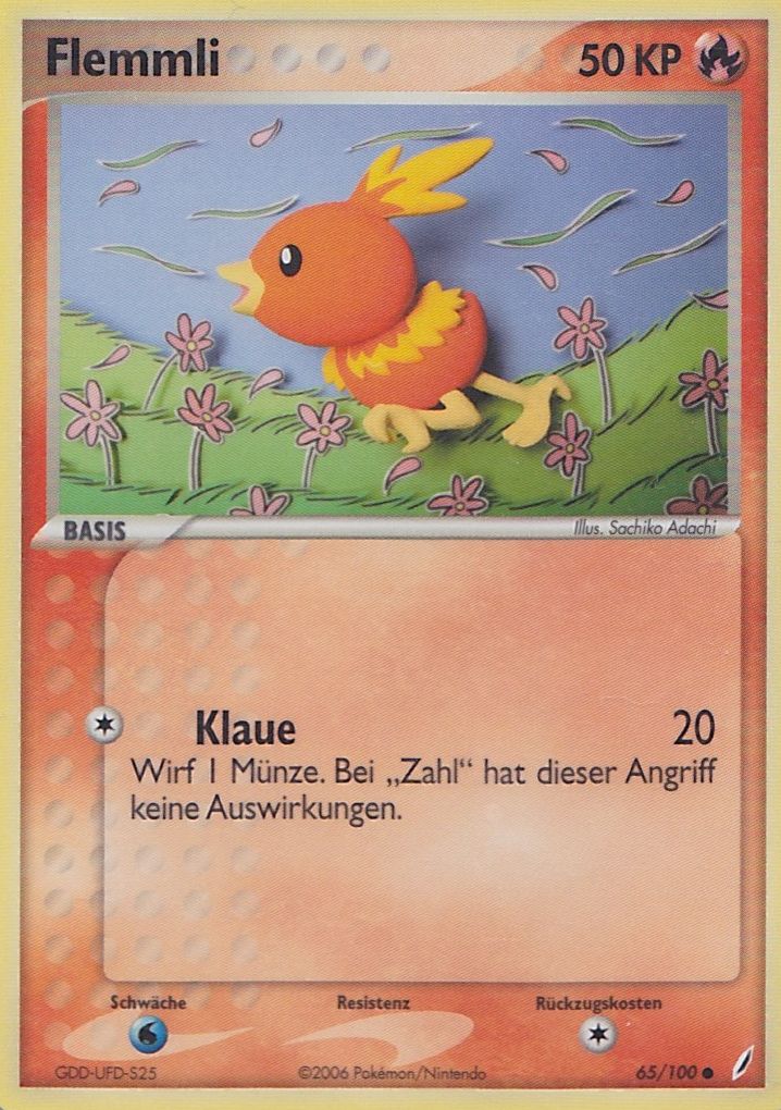 Flemmli 65 — EX Crystal Guardians (German Pokémon TCG card)