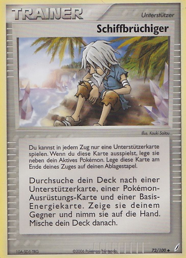 Schiffbrüchiger 72 — EX Crystal Guardians (German Pokémon TCG card)
