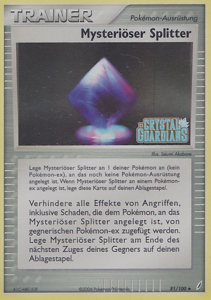 Mysteriöser Splitter 81 — EX Crystal Guardians (German Pokémon TCG card)