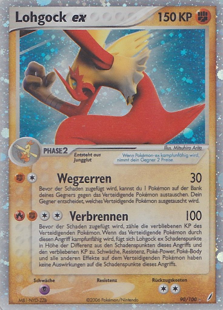 Lohgock ex 90 — EX Crystal Guardians (German Pokémon TCG card)