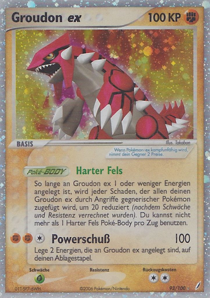 Groudon ex 93 — EX Crystal Guardians (German Pokémon TCG card)