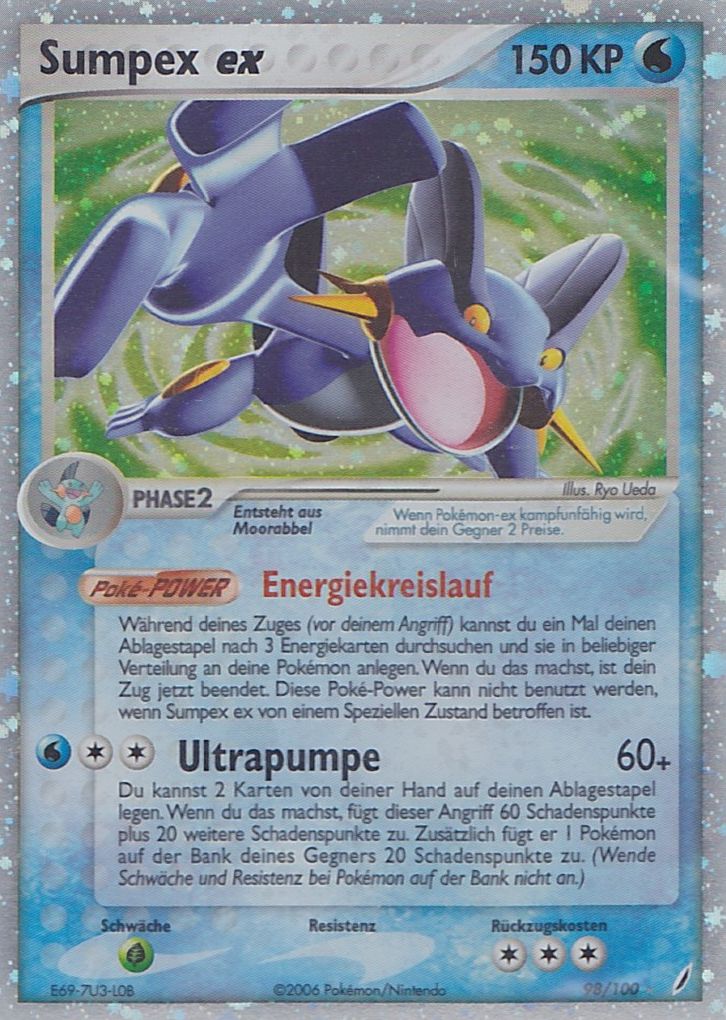 Sumpex ex 98 — EX Crystal Guardians (German Pokémon TCG card)