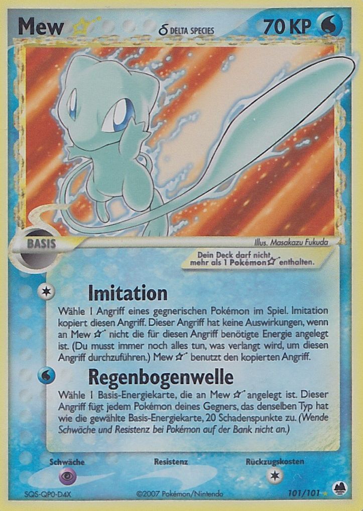 Mew * 101 — EX Dragon Frontiers (German Pokémon TCG card)