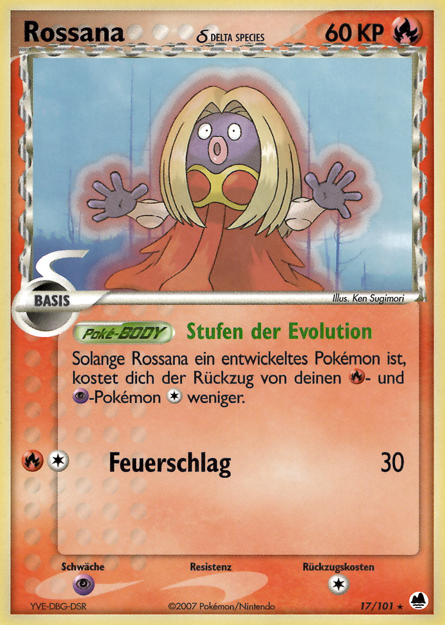 Rossana 17 — EX Dragon Frontiers (German Pokémon TCG card)