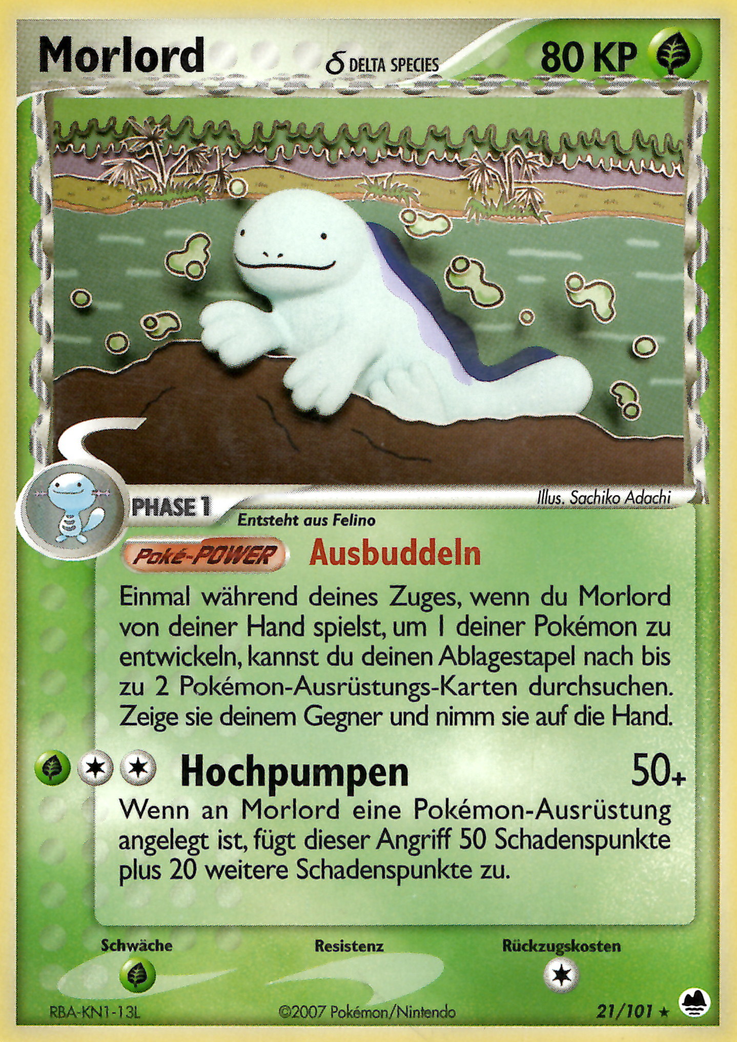 Morlord 21 — EX Dragon Frontiers (German Pokémon TCG card)