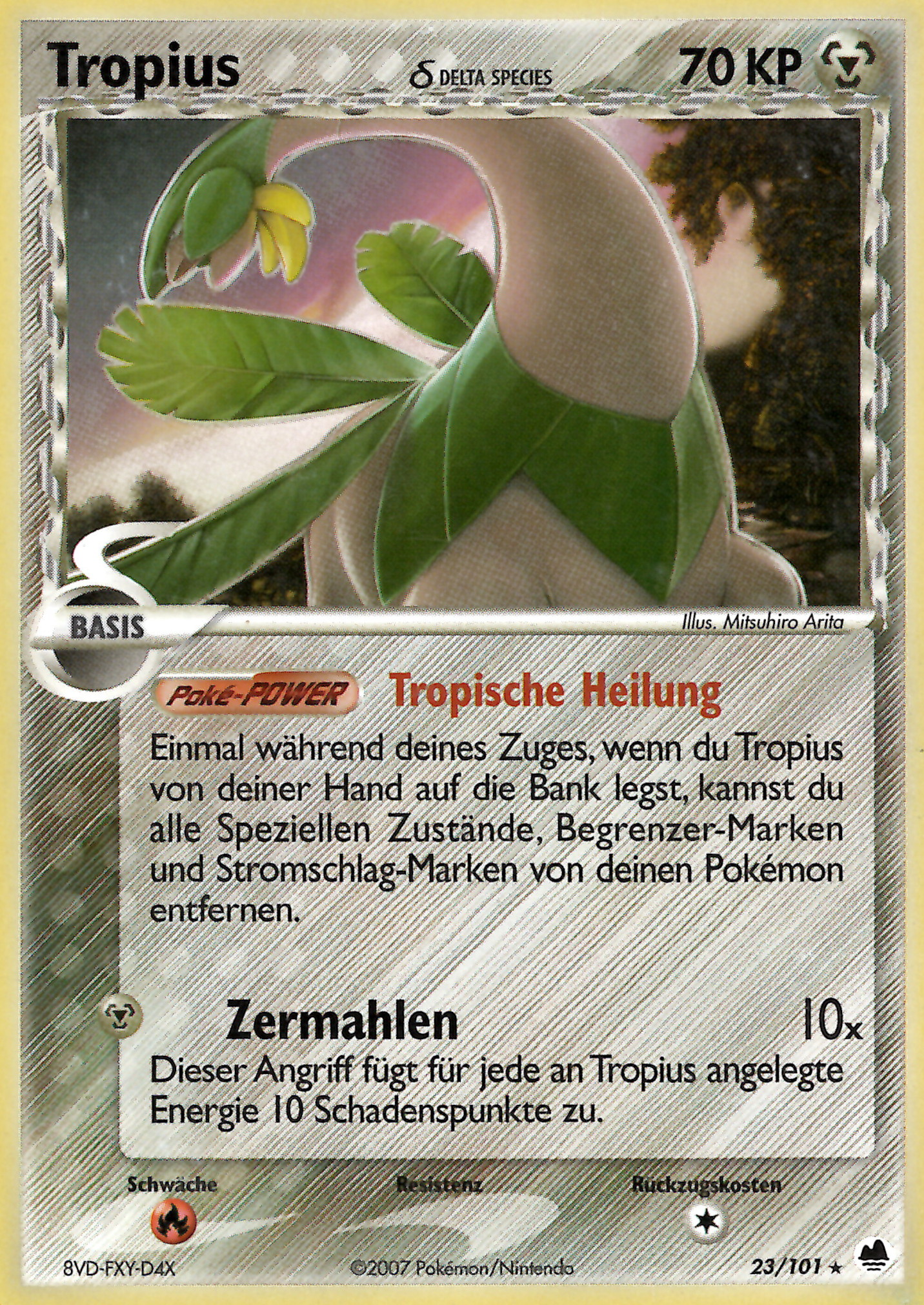 Tropius 23 — EX Dragon Frontiers (German Pokémon TCG card)