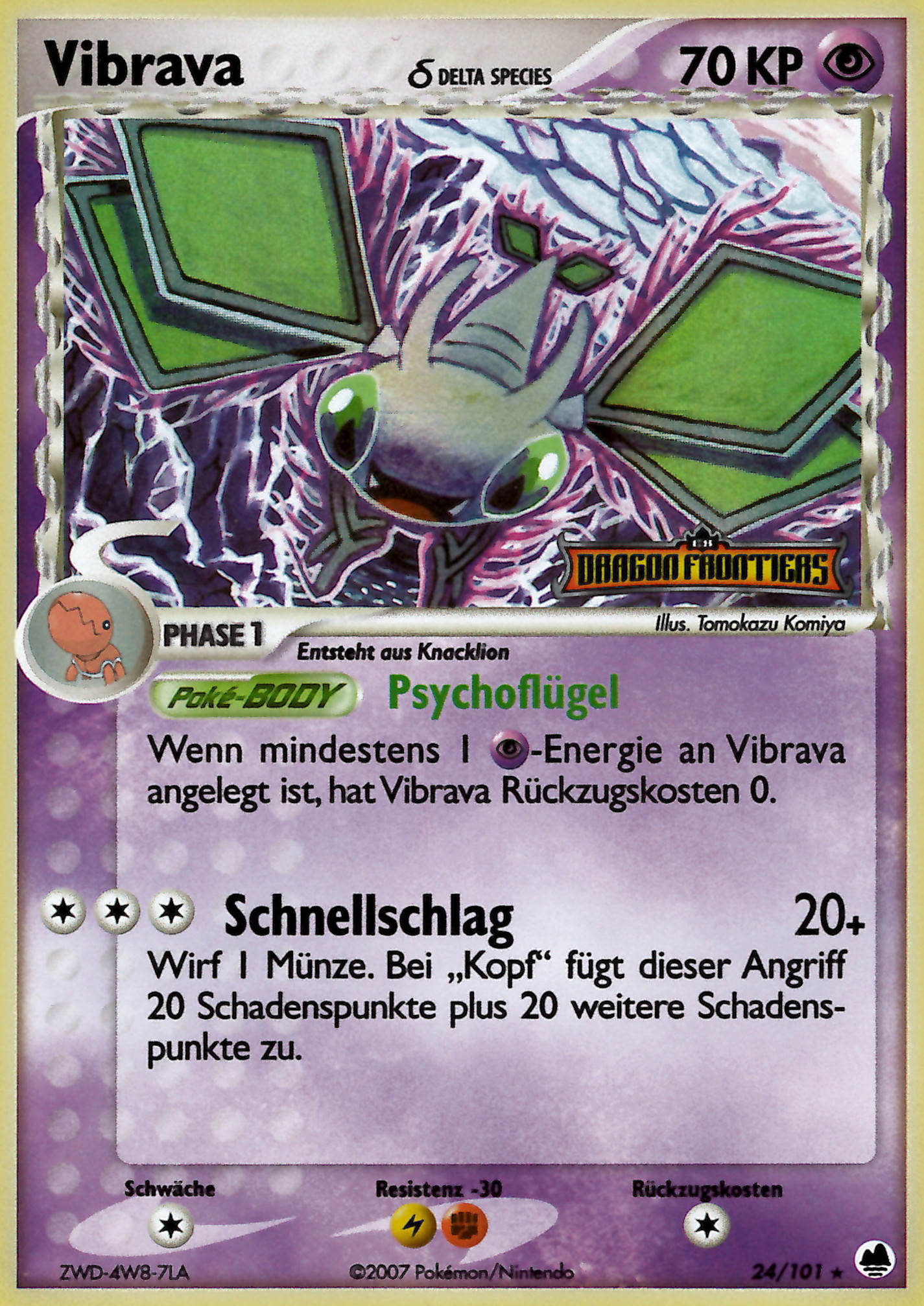 Vibrava 24 — EX Dragon Frontiers (German Pokémon TCG card)