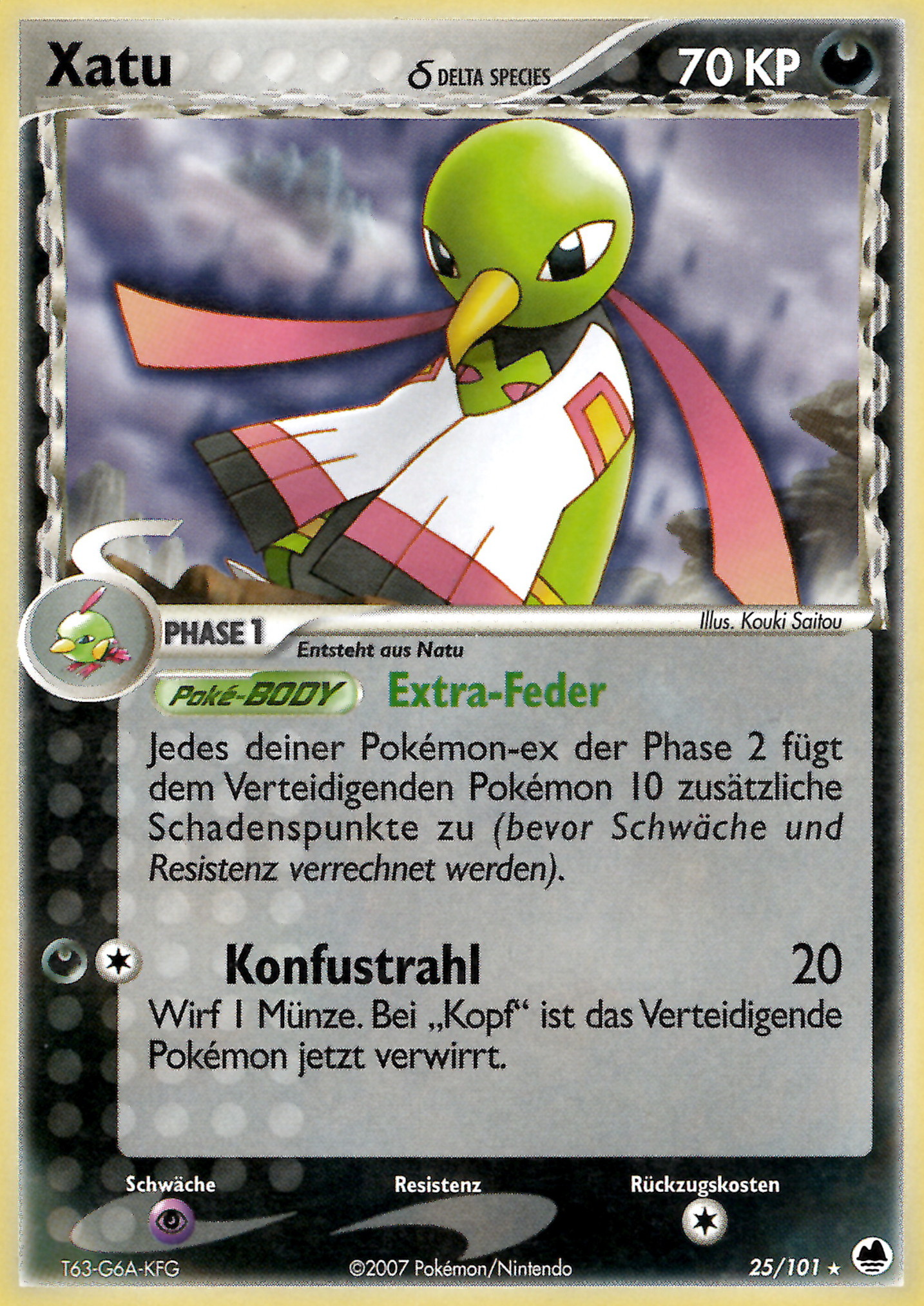 Xatu 25 — EX Dragon Frontiers (German Pokémon TCG card)