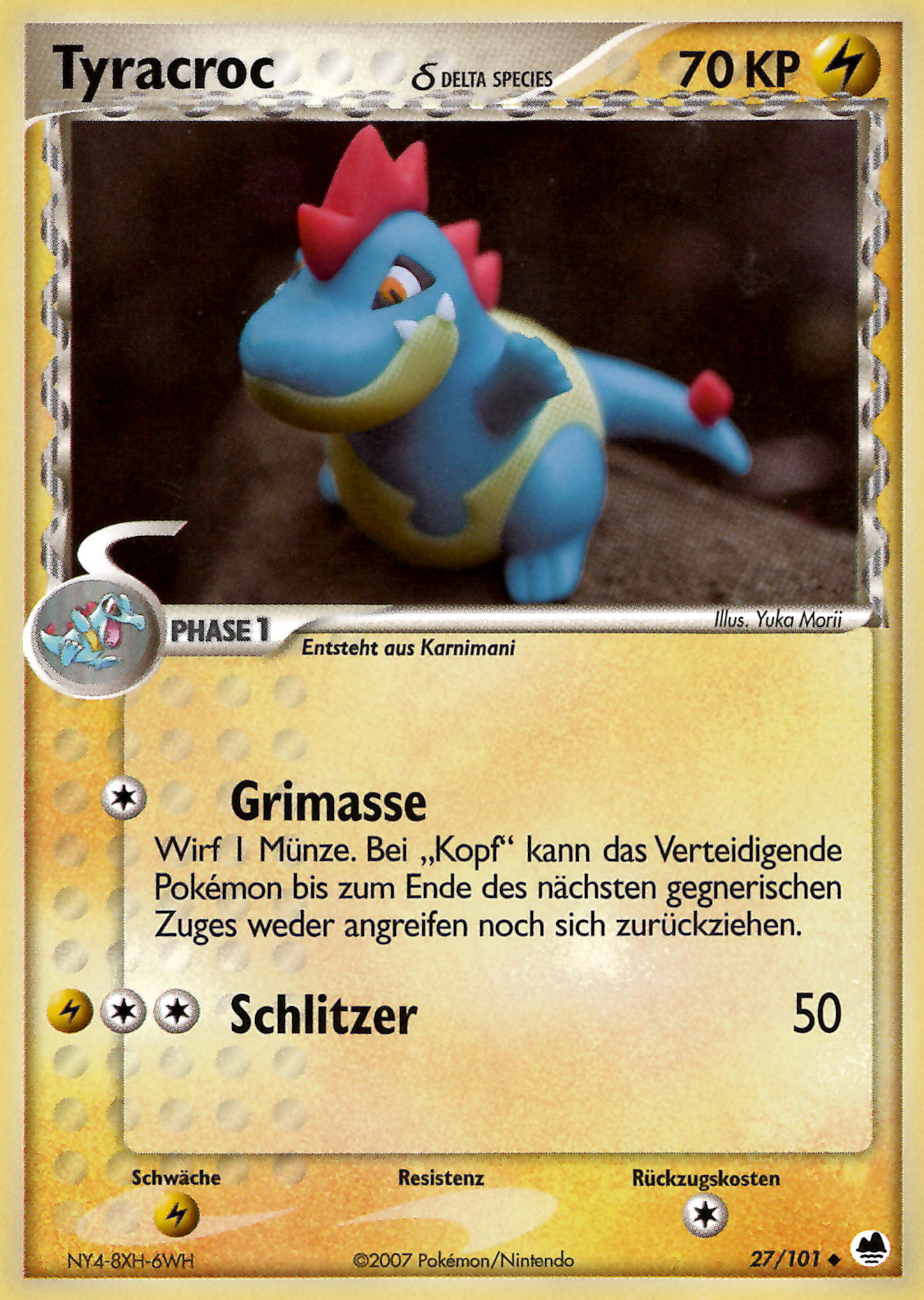 Tyracroc 27 — EX Dragon Frontiers (German Pokémon TCG card)