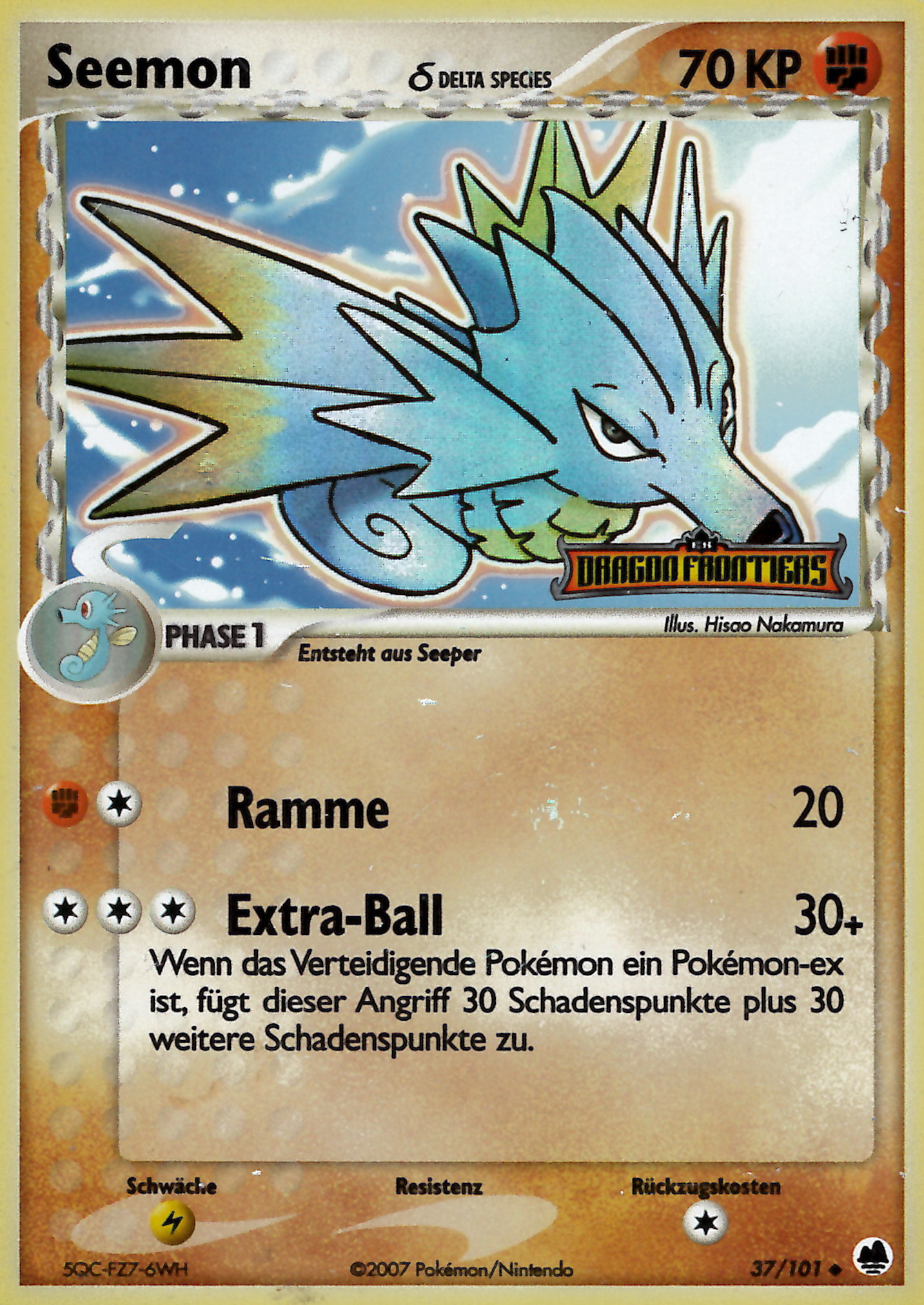 Seemon 37 — EX Dragon Frontiers (German Pokémon TCG card)