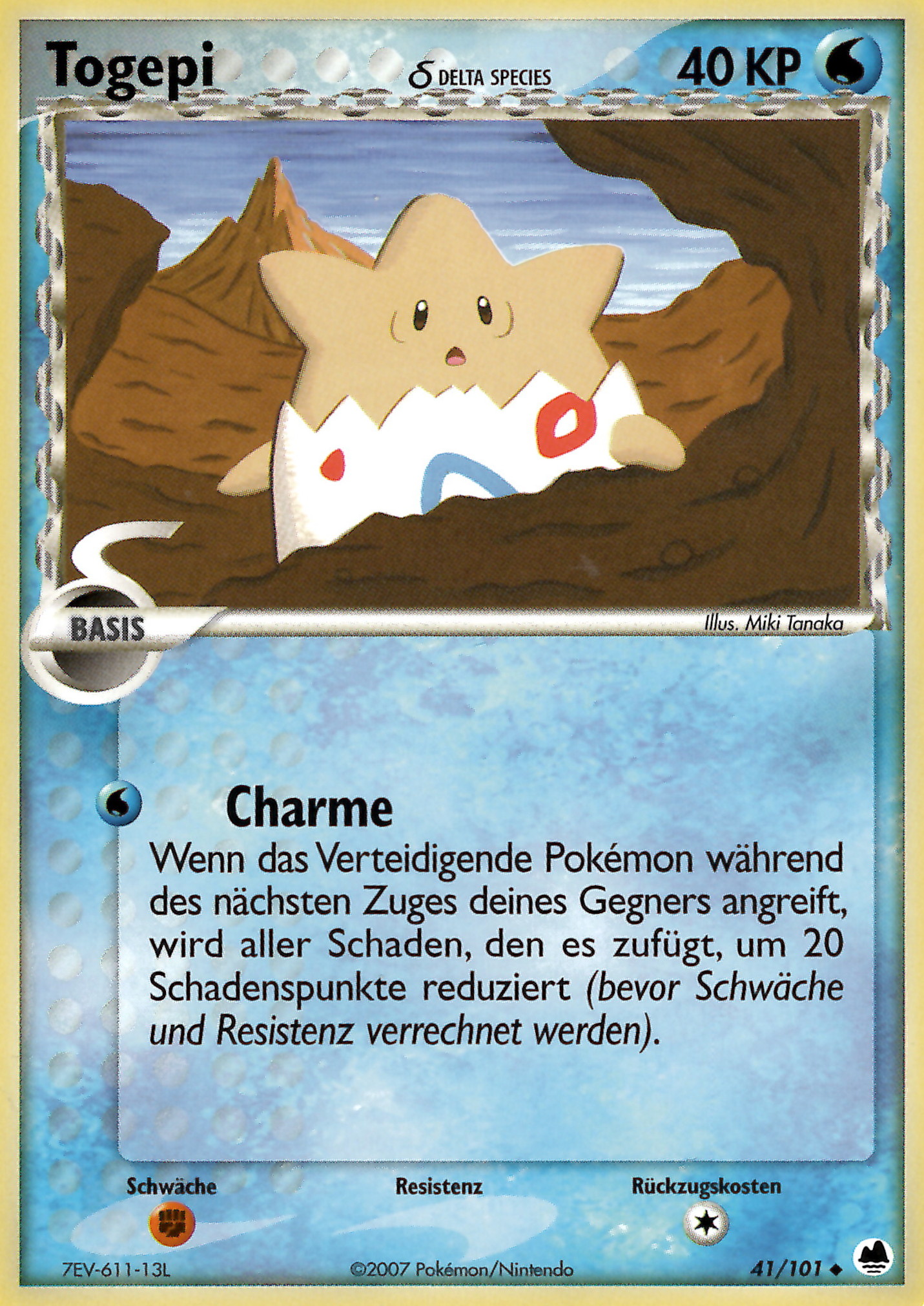 Togepi 41 — EX Dragon Frontiers (German Pokémon TCG card)