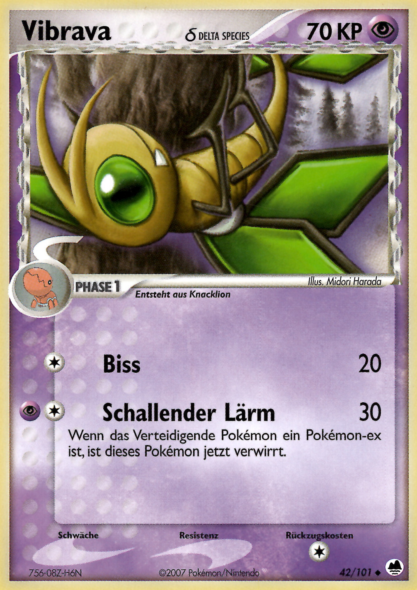 Vibrava 42 — EX Dragon Frontiers (German Pokémon TCG card)