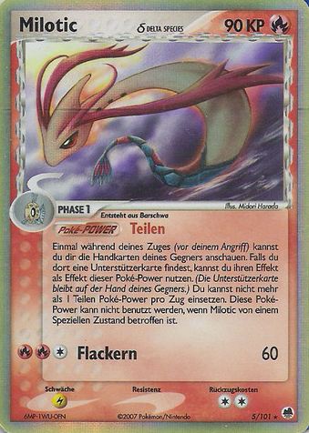 Milotic 5 — EX Dragon Frontiers (German Pokémon TCG card)