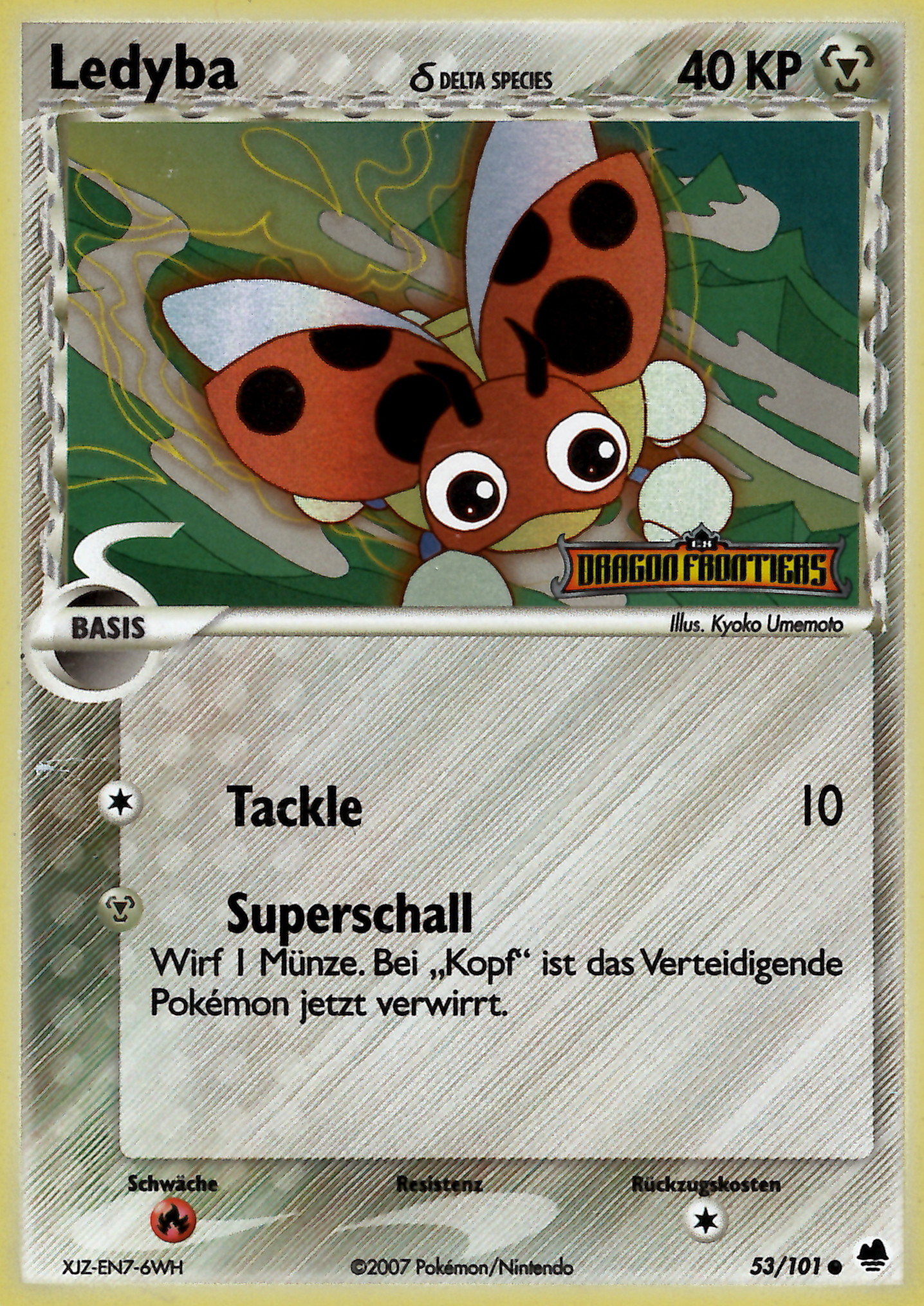 Ledyba 53 — EX Dragon Frontiers (German Pokémon TCG card)