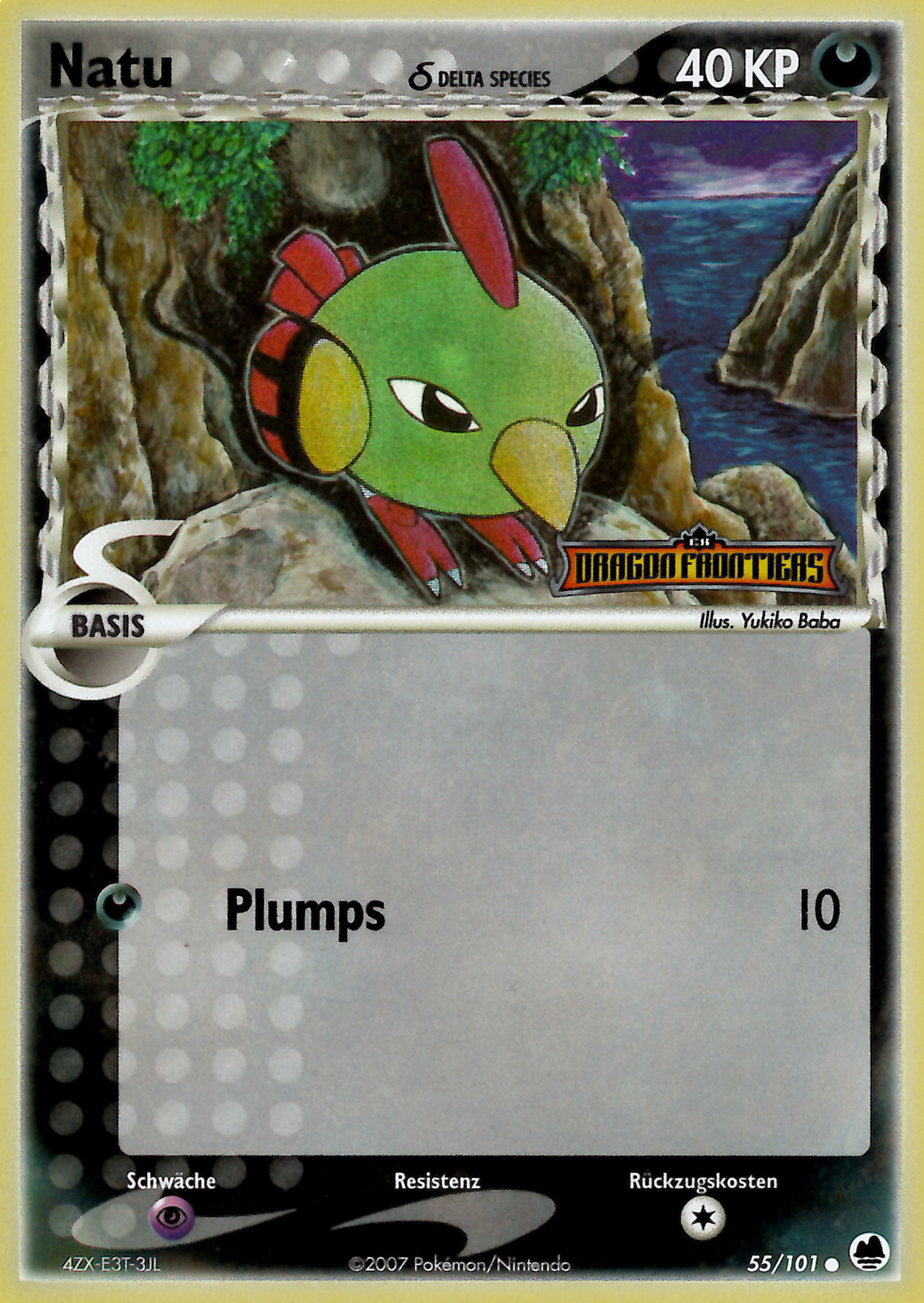 Natu 55 — EX Dragon Frontiers (German Pokémon TCG card)