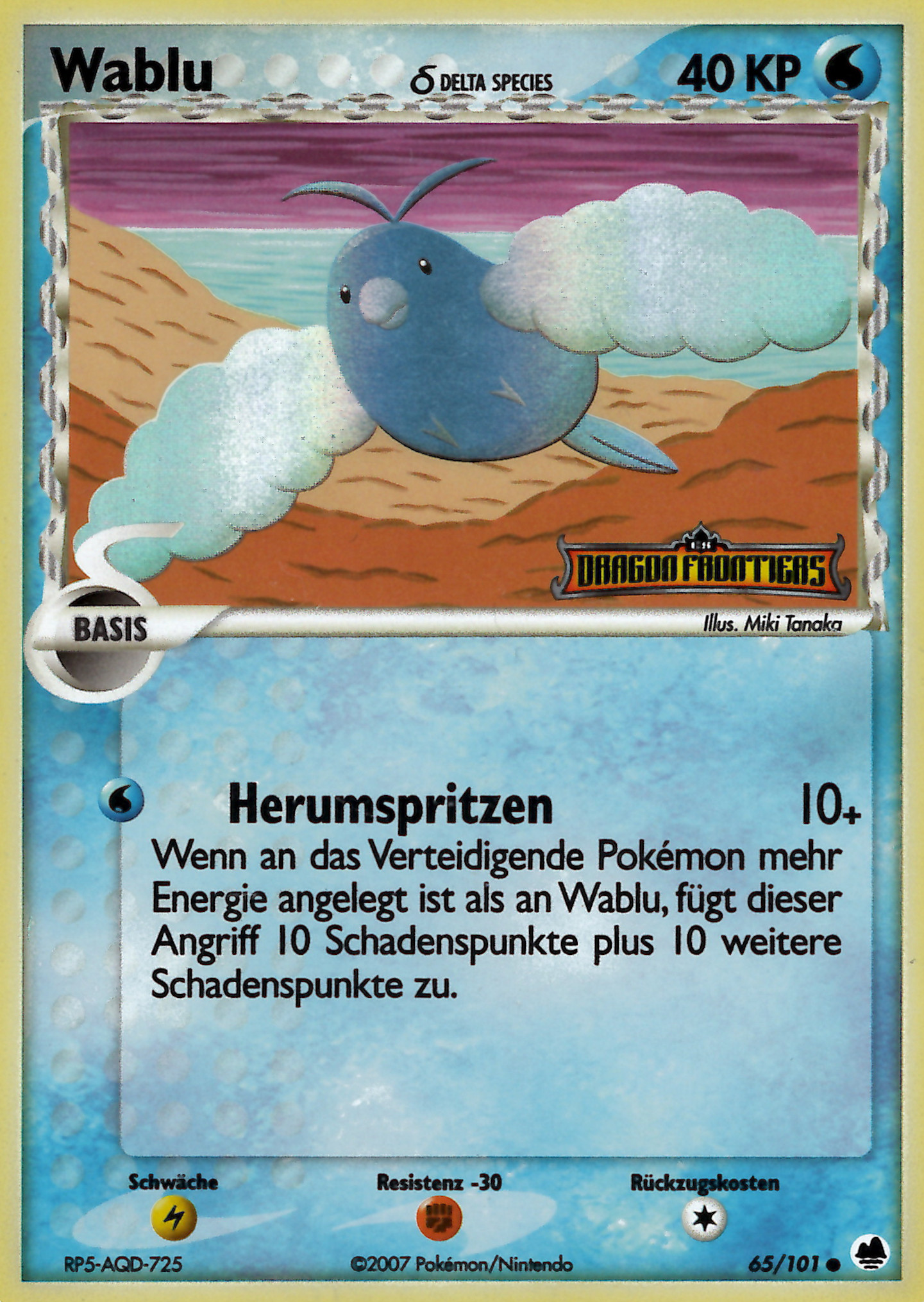 Wablu 65 — EX Dragon Frontiers (German Pokémon TCG card)