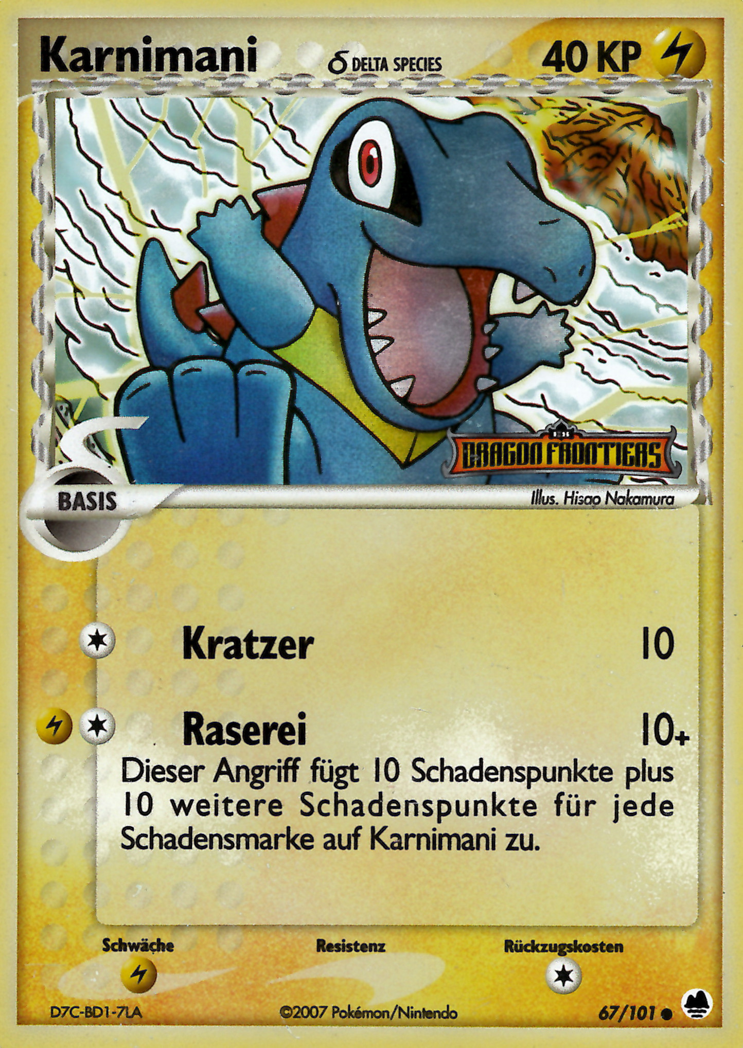 Karnimani 67 — EX Dragon Frontiers (German Pokémon TCG card)