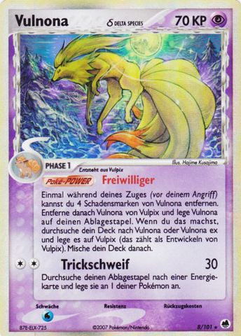 Vulnona 8 — EX Dragon Frontiers (German Pokémon TCG card)