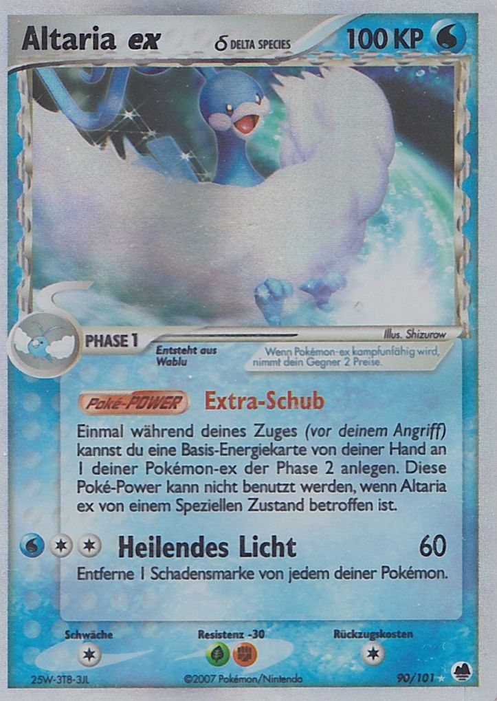 Altaria ex 90 — EX Dragon Frontiers (German Pokémon TCG card)