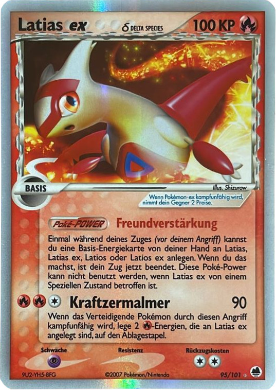 Latias ex 95 — EX Dragon Frontiers (German Pokémon TCG card)