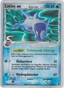 Latios ex 96 — EX Dragon Frontiers (German Pokémon TCG card)