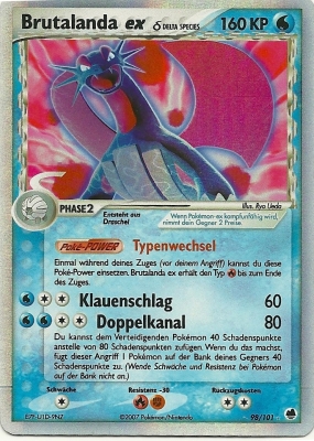 Brutalanda ex 98 — EX Dragon Frontiers (German Pokémon TCG card)