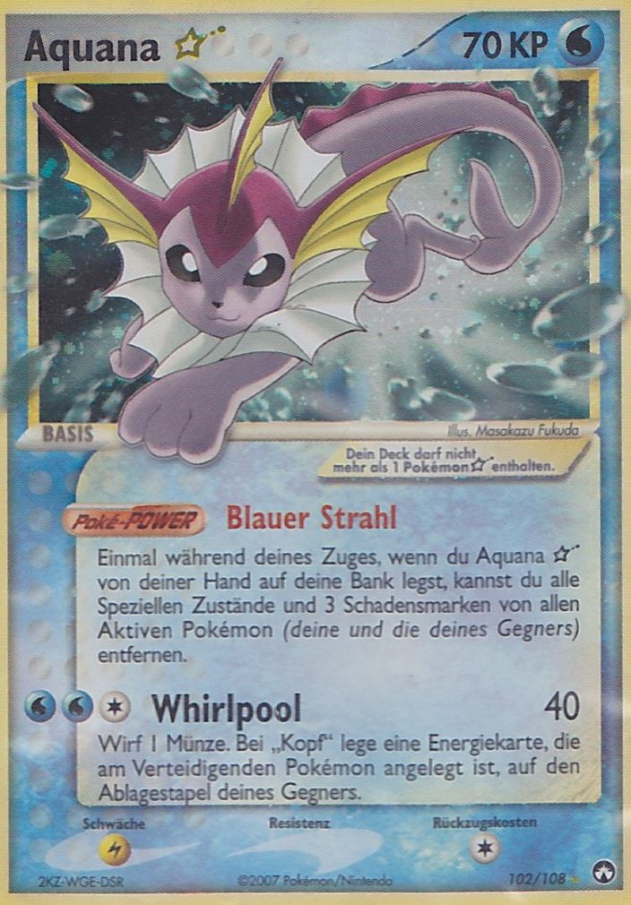 Aquana * 102 — EX Power Keepers (German Pokémon TCG card)