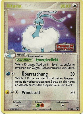 Altaria 2 — EX Power Keepers (German Pokémon TCG card)