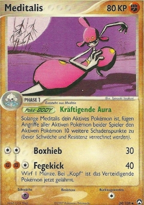 Meditalis 34 — EX Power Keepers (German Pokémon TCG card)