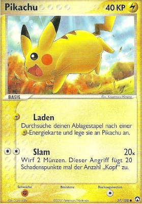 Pikachu 57 — EX Power Keepers (German Pokémon TCG card)