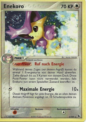 Enekoro 8 — EX Power Keepers (German Pokémon TCG card)