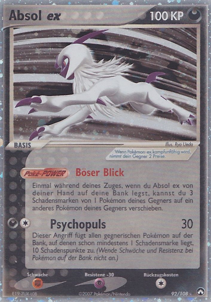 Absol ex 92 — EX Power Keepers (German Pokémon TCG card)